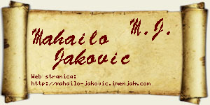 Mahailo Jaković vizit kartica